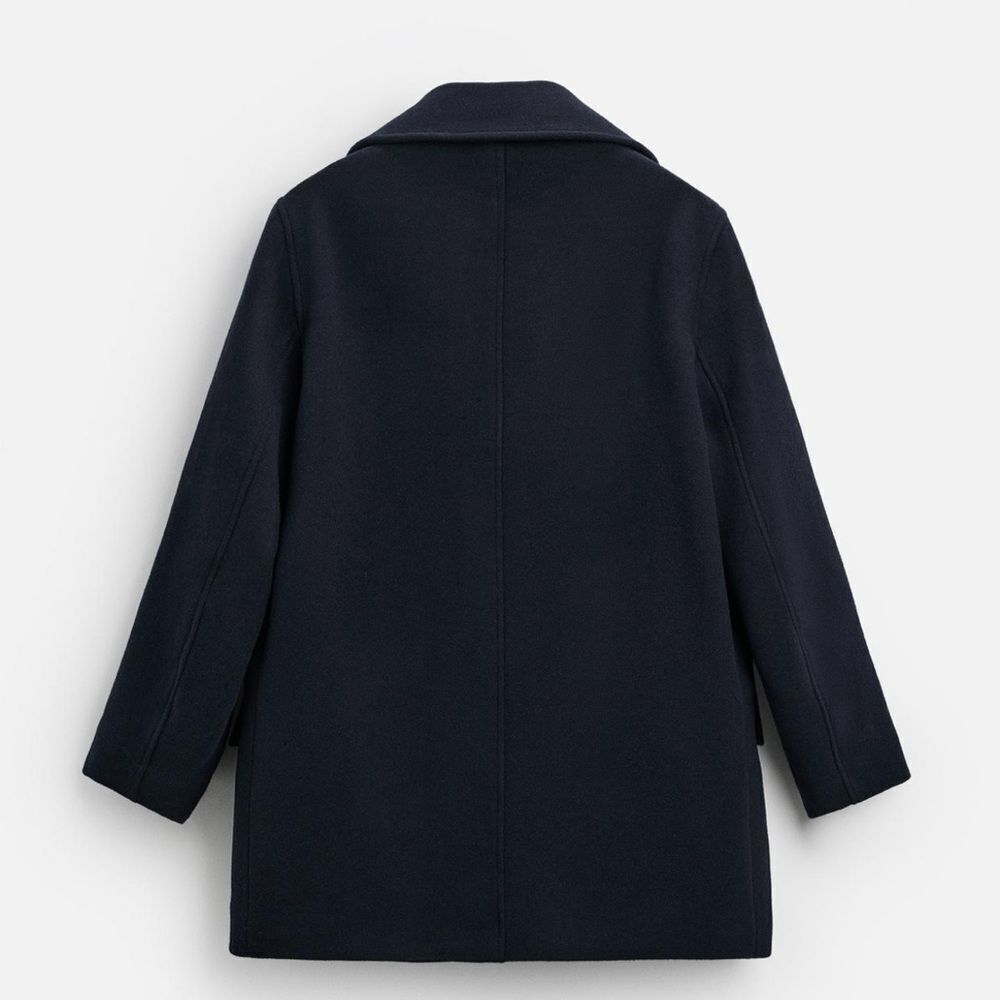ZARA SHORT DOUBLE BREASTED COAT Size L - Picture 12 of 14